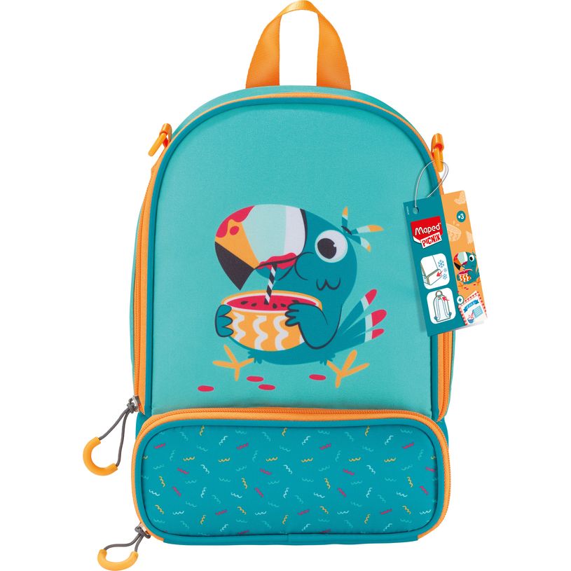 3154148790037-MAPED PICNIK - Sac repas isotherme MINIZ - Décor Toucan--0