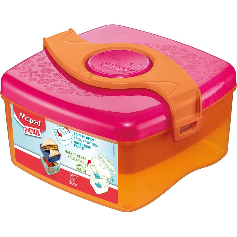 3154148701071-MAPED PICNIK - Boîte à déjeuner & Goûter MEDIUM ORIGINS FAMILLE - coloris Sunset--0