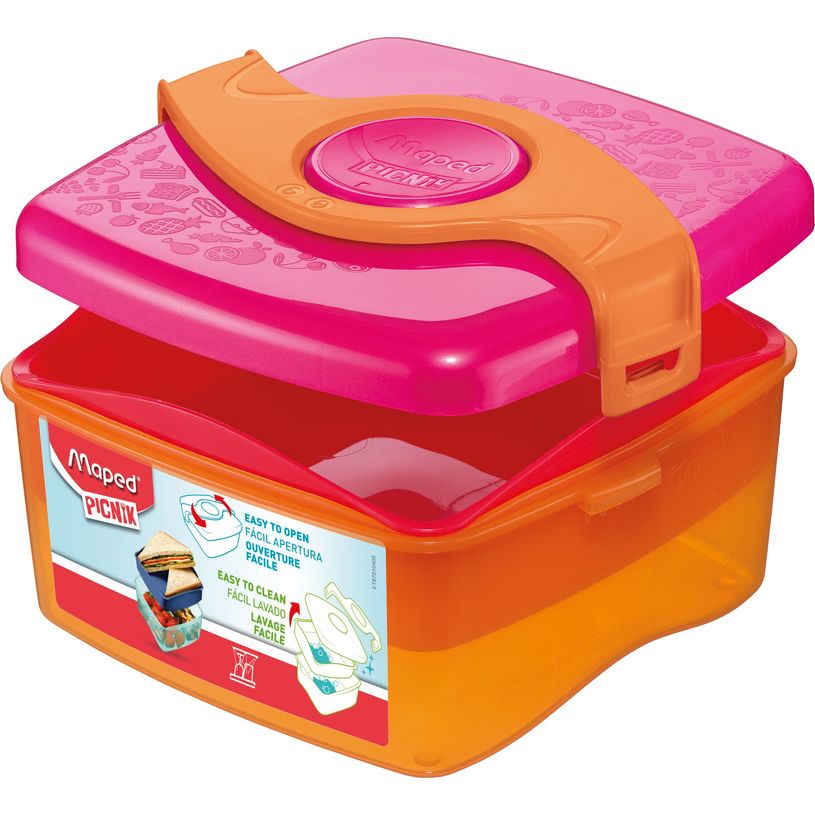 3154148701071-MAPED PICNIK - Boîte à déjeuner & Goûter MEDIUM ORIGINS FAMILLE - coloris Sunset--1