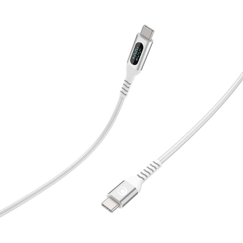 3571211551829-Bigben Connected - Câble USB-C vers USB-C - Tissé avec écran - 1.2m - Blanc--0