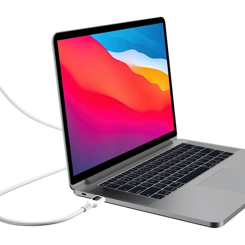 3571211551829-Bigben Connected - Câble USB-C vers USB-C - Tissé avec écran - 1.2m - Blanc--4