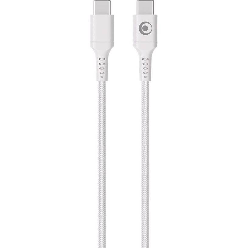 3571211538424-Bigben Connected - Câble USB-C vers USB-C - Tissé - 2m - Blanc--1