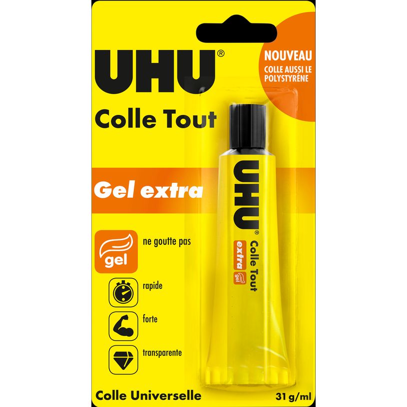 4026700366754-UHU – Colle Gel Extra Multi‑Matériaux – Tube Aluminium 31 ml--0