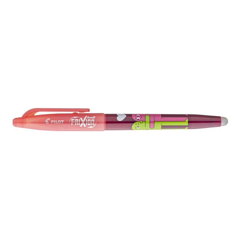 4902505693724-Pilot – FriXion Ball Friends – Stylo effaçable – Encre bleue – Pointe moyenne – Corps rouge --0