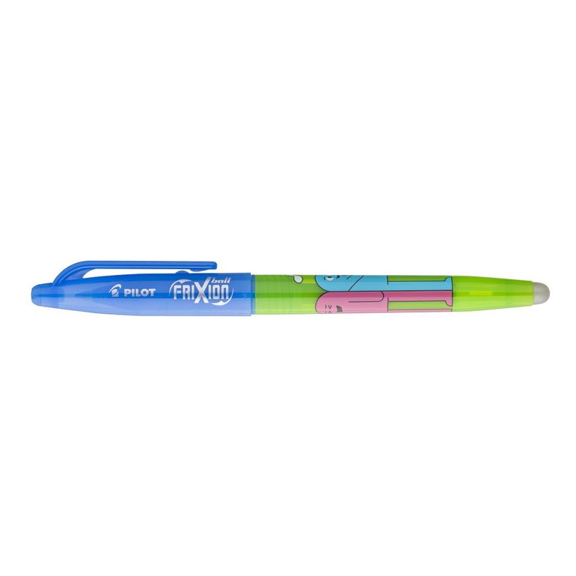 4902505693762-Pilot – FriXion Ball Friends – Stylo effaçable – Encre bleue – Pointe moyenne – Corps vert c--0