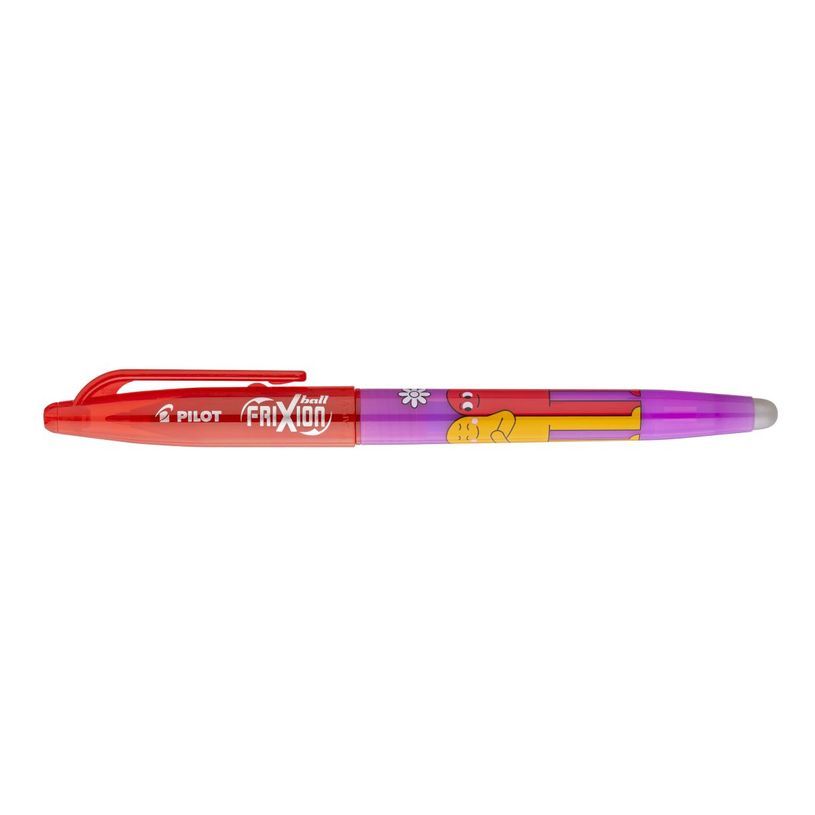 4902505693786-Pilot – FriXion Ball Friends – Stylo effaçable – Encre bleue – Pointe moyenne – Corps violet--0