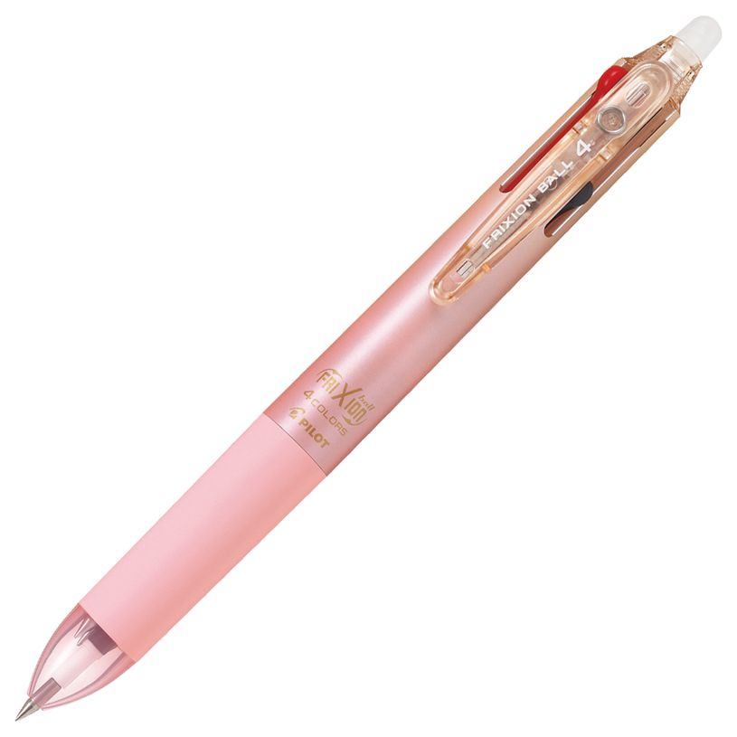 4902505695490-PILOT Frixion Ball 4 Colors – Stylo 4 couleurs effaçable dégradé rose – Pointe fine 0,5 mm--0