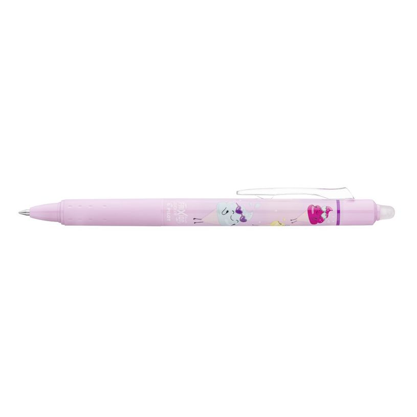 4902505693618-PILOT Frixion Ball Clicker Pool Party – Stylo effaçable rétractable rose pastel – Encre violette – Poin--0
