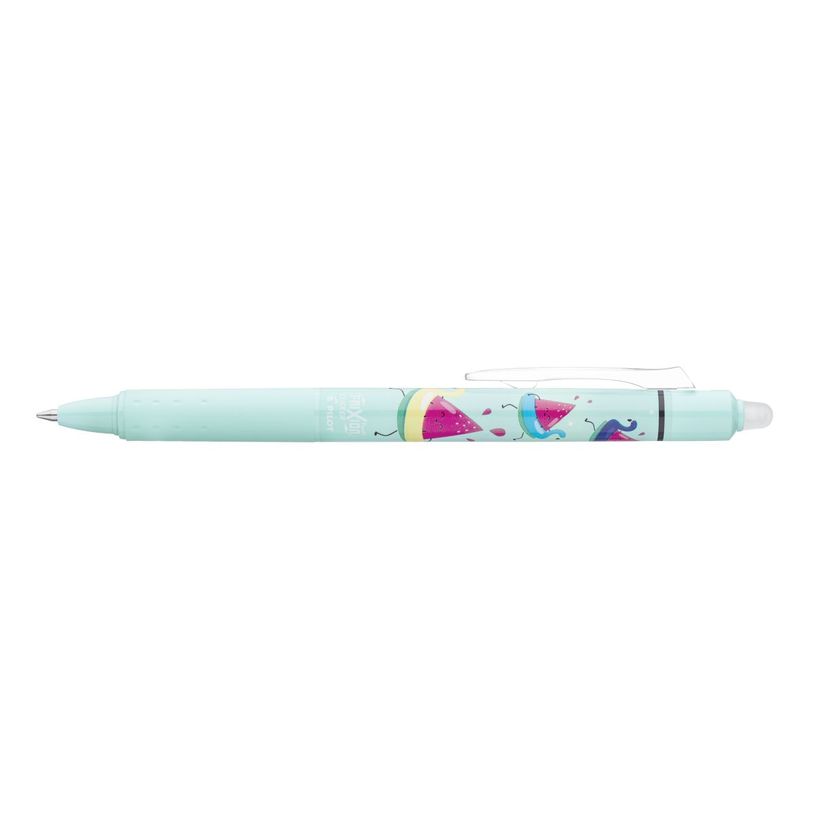4902505693632-PILOT Frixion Ball Clicker Pool Party – Stylo effaçable rétractable vert pastel – Encre noire – Poin--0