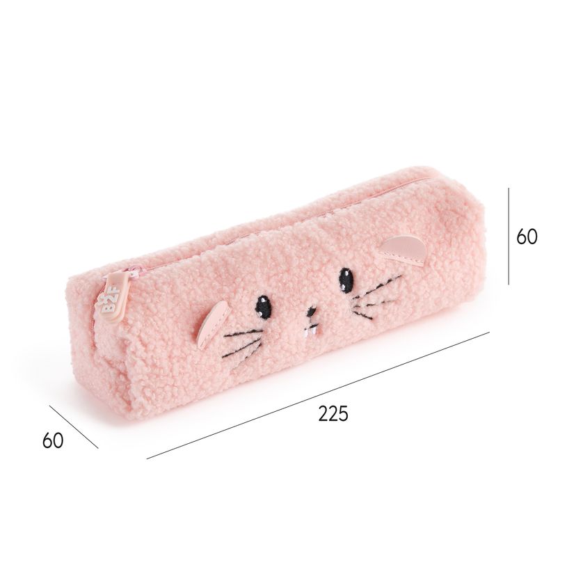 8422593198322-Trousse souris rose Fluffy Club Back2Fun--1