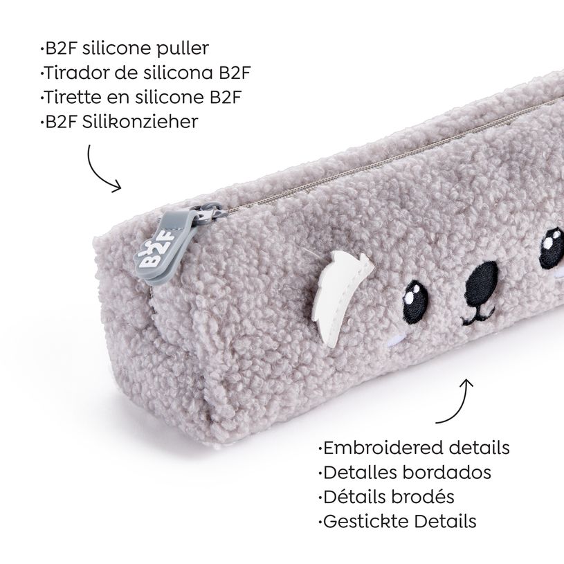 8422593198339-Trousse koala grise Fluffy Club Back2Fun--2