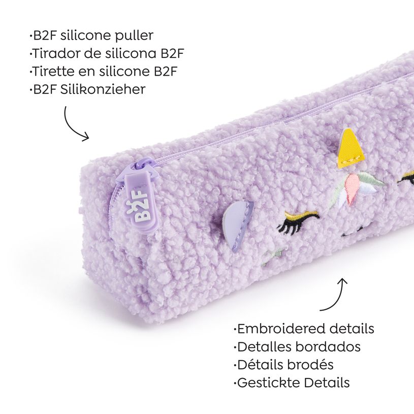 8422593198346-Trousse licorne mauve Fluffy Club Back2Fun--2