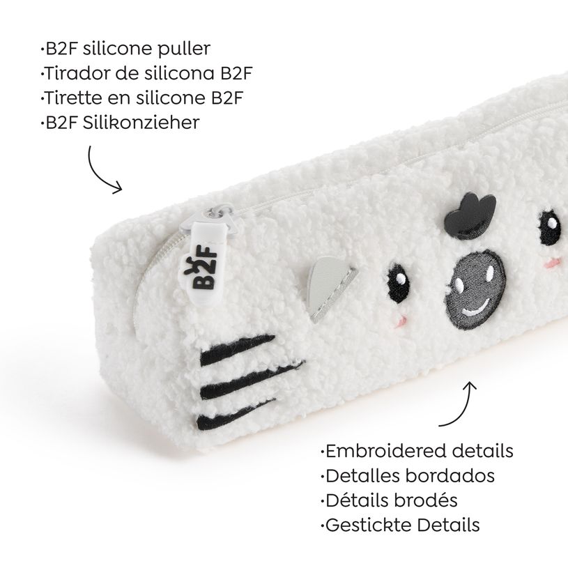 8422593198353-Trousse zèbre blanche Fluffy Club Back2Fun--2