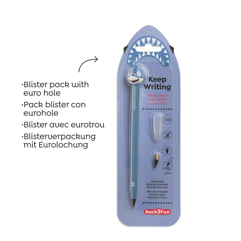 8422593120828-Crayon infini Requin Back2Fun--4