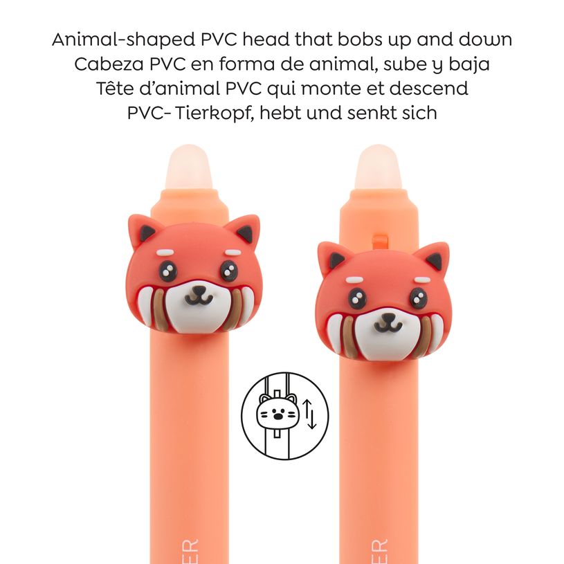 8422593120460-Blister de 2 stylos effaçables zebre - renard Soft Oops Back2fun--2