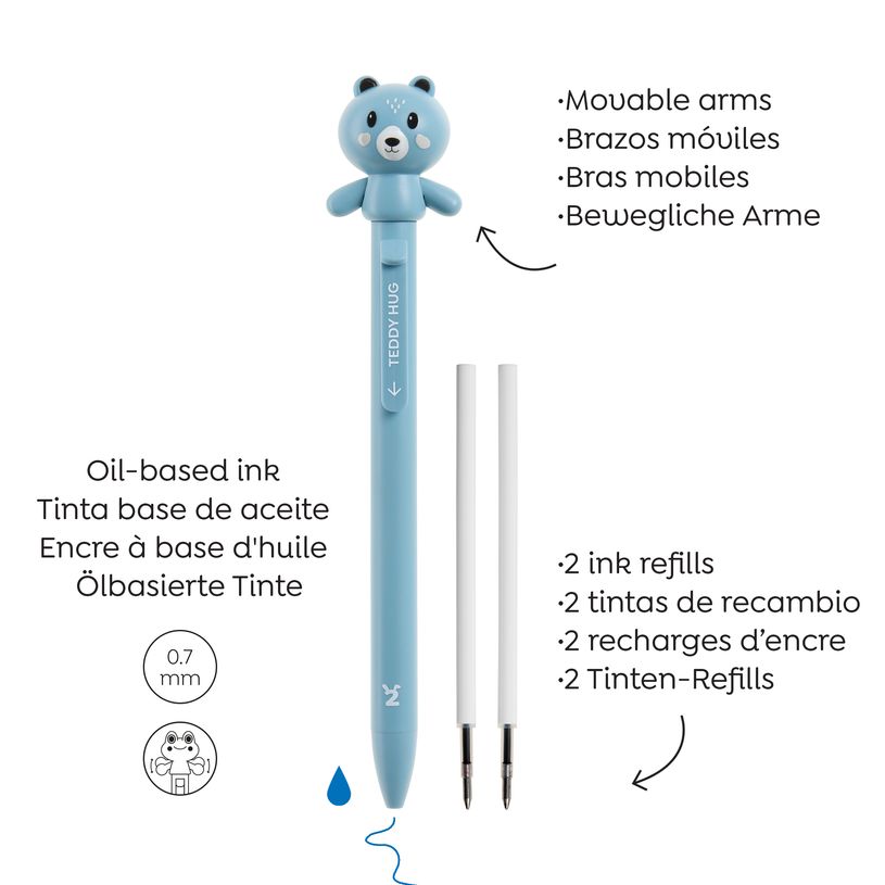 8422593121511-Blister de 1 stylo Ours Hug Attack Back2Fun--2