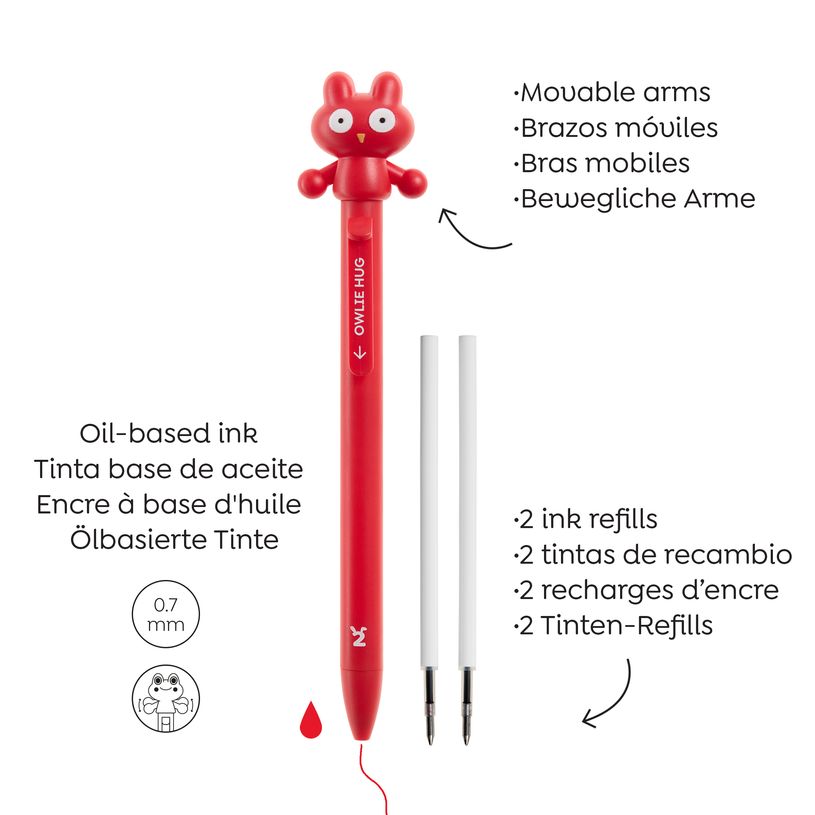 8422593121559-Blister de 1 stylo Hibou Hug Attack Back2Fun--2