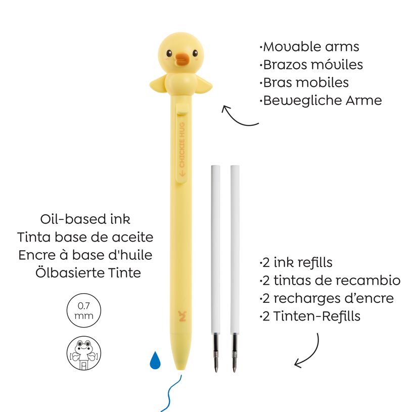 8422593121535-Blister de 1 stylo Poussin Hug Attack Back2Fun--2