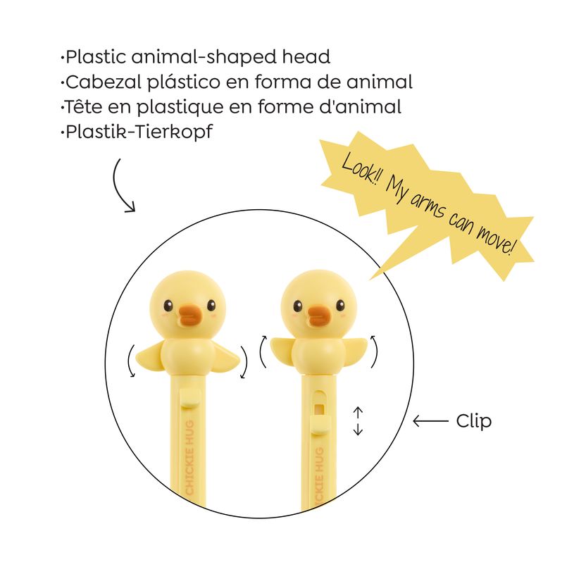 8422593121535-Blister de 1 stylo Poussin Hug Attack Back2Fun--3