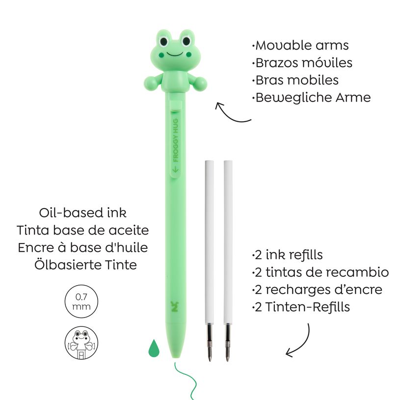 8422593121528-Blister de 1 stylo grenouille Hug Attack Back2Fun--2