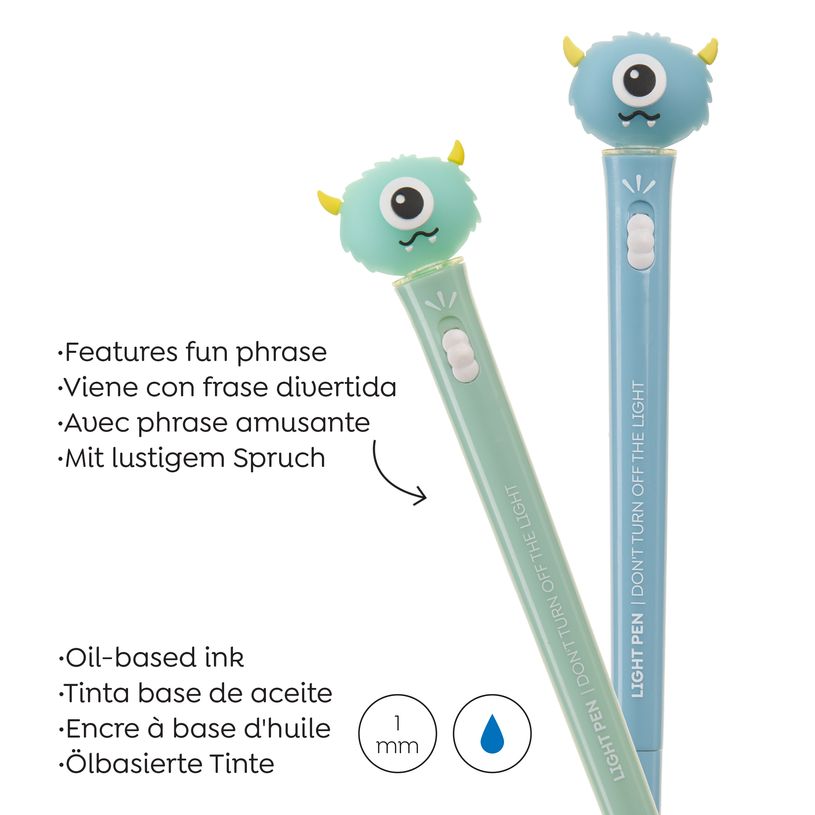 8422593120965-Stylo monstre lumineux bleu Back2Fun--3