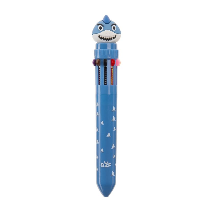 8422593121634-Stylo requin bleu 10 couleurs Back2Fun--0