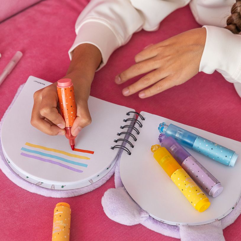 8422593121733-Blister de 3 surligneurs aux couleurs brillantes assorties Pattes de chat Back2Fun--6