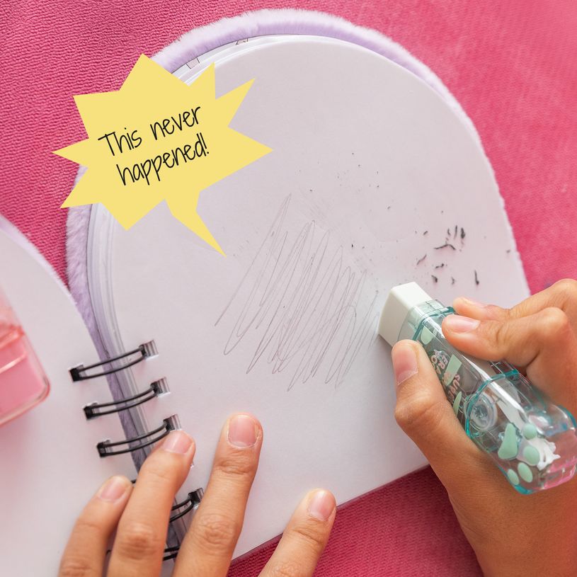 8422593133293-Correcteur - gommes Pattes de chat vert Back2Fun--7