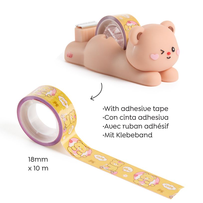 8422593133323-Porte-rubans adhésifs Ourson Back2Fun--2
