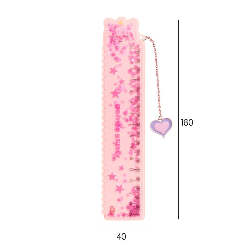 8422593133408-Règle avec paillettes Licorne Back2Fun--1