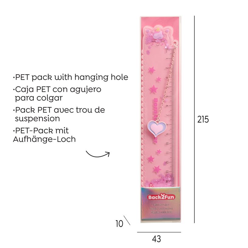 8422593133408-Règle avec paillettes Licorne Back2Fun--4