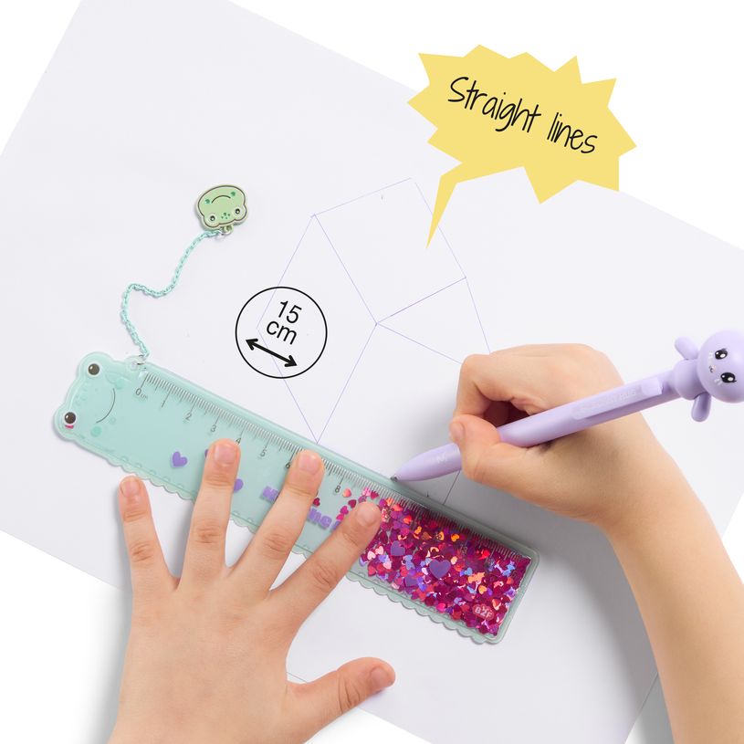 8422593133415-Règle avec paillettes Grenouille Back2Fun--3