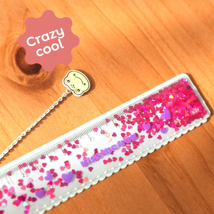 8422593133415-Règle avec paillettes Grenouille Back2Fun--5