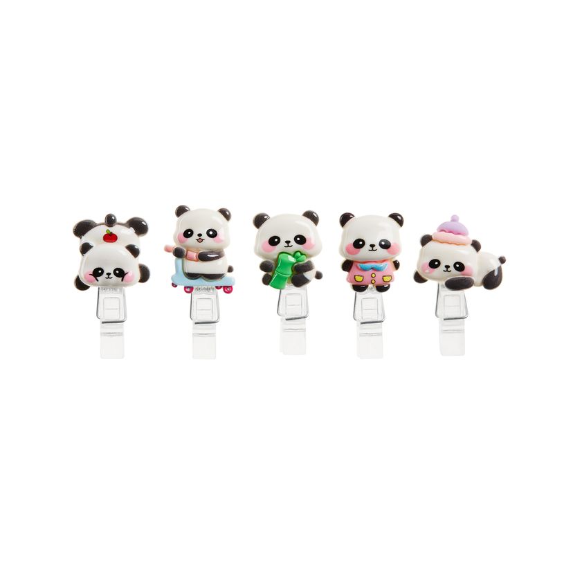 8422593133613-Blister de 5 mini pinces Panda Back2fun--0