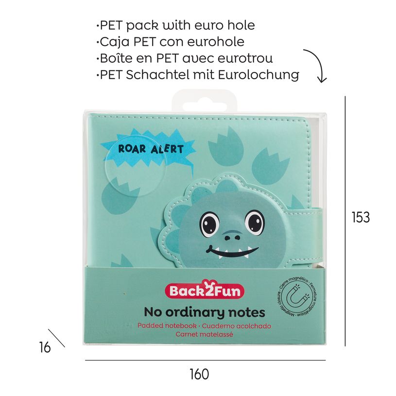 8422593083468-Carnet matelassé Dino No Ordinatry Notes Back2Fun--5