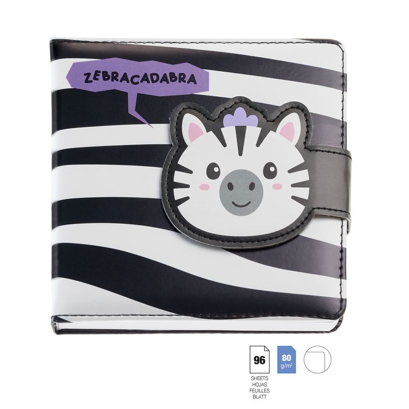 8422593083475-Carnet matelassé zèbre No Ordinatry Notes Back2Fun--0