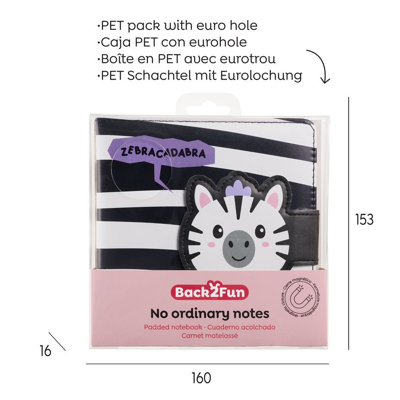 8422593083475-Carnet matelassé zèbre No Ordinatry Notes Back2Fun--5