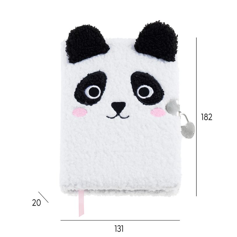 8422593077955-Journal intime peluche Panda Back2Fun--1