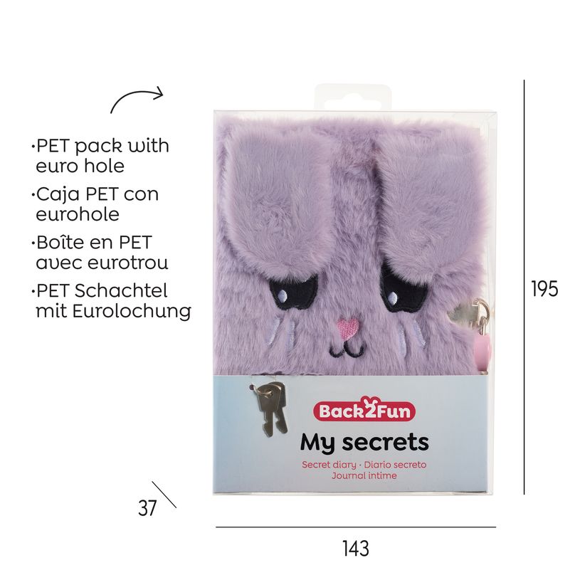 8422593077962-Journal intime peluche Lapin Back2Fun--4