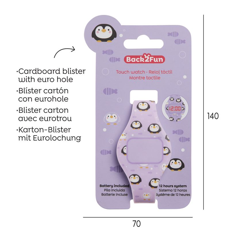 8422593133996-Montre digitale ronde pingouin Back2Fun--3