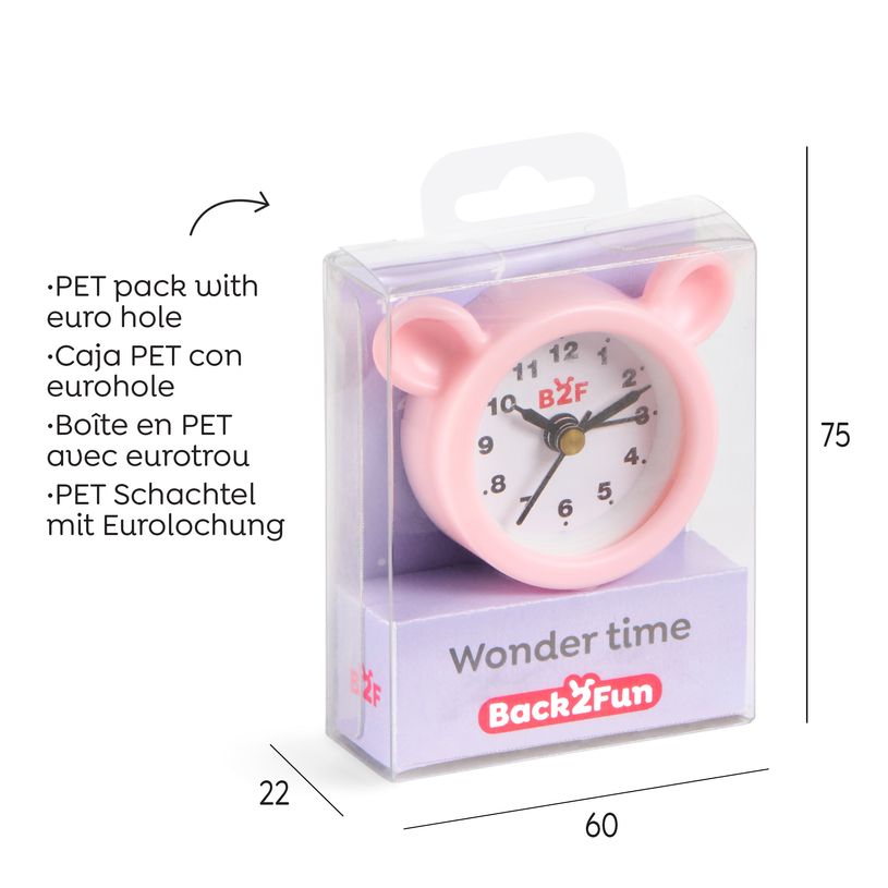 8422593134047-Réveil ours rose Back2fun--3