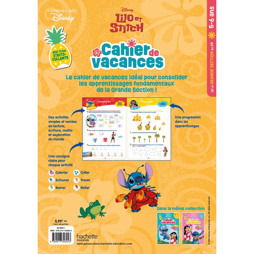 9782017326243-Disney - Lilo et Stitch - De la Grande Section au CP - Cahier de vacances --1