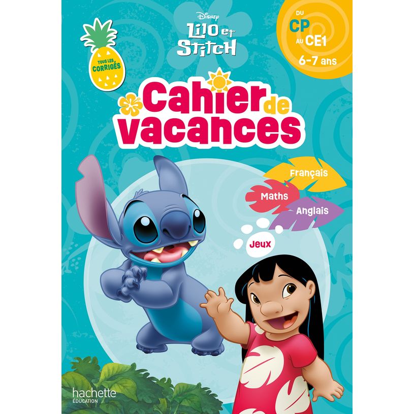 9782017326281-Disney - Lilo et Stitch - Du CP au CE1 - Cahier de vacances --0