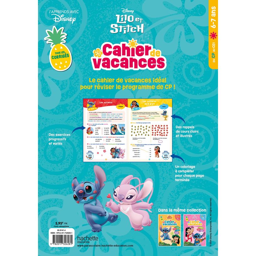 9782017326281-Disney - Lilo et Stitch - Du CP au CE1 - Cahier de vacances --1