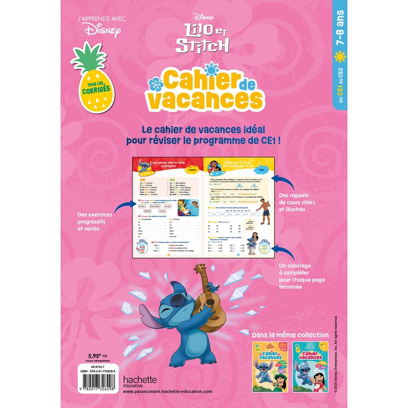 9782017326298-Disney - Lilo et Stitch - Du CE1 au CE2 - Cahier de vacances --1