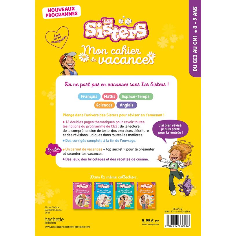 9782017362586-Les Sisters - Mon cahier de vacances - CE2 / CM1--1