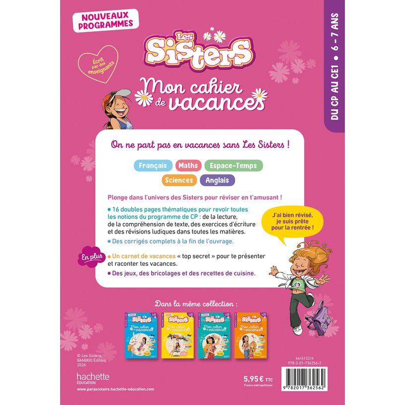 9782017362562-Les Sisters - Mon cahier de vacances - CP / CE1--1