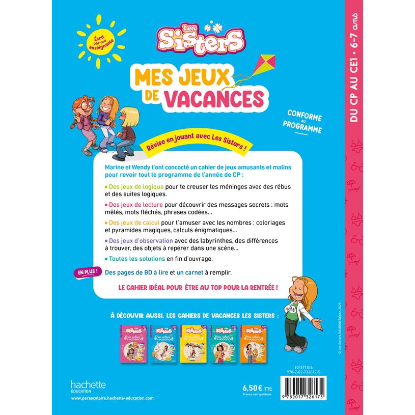 9782017326175-Les Sisters - Mes jeux de vacances - Du CP au CE1--1