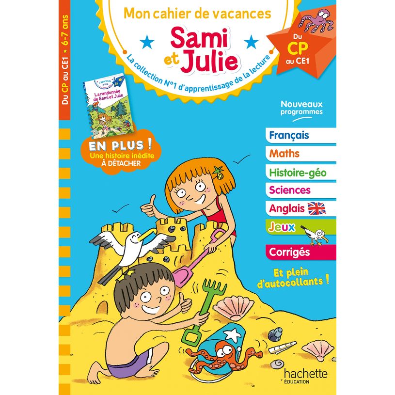 9782017326335-Sami et Julie - Du CP au CE1 - Cahier de vacances--0