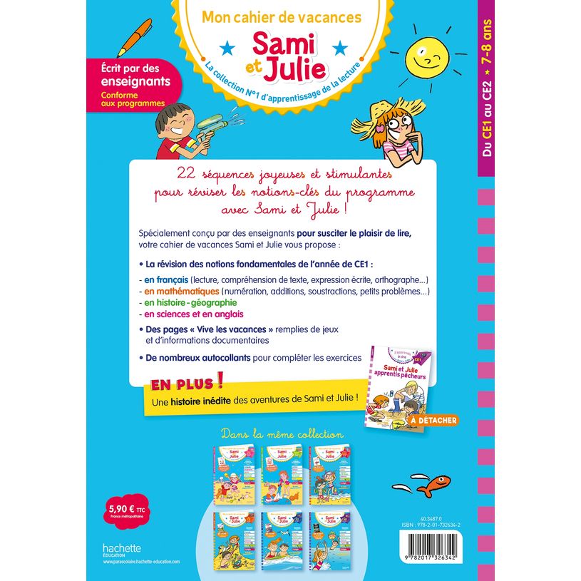 9782017326342-Sami et Julie - Du CE1 au CE2 - Cahier de vacances--1